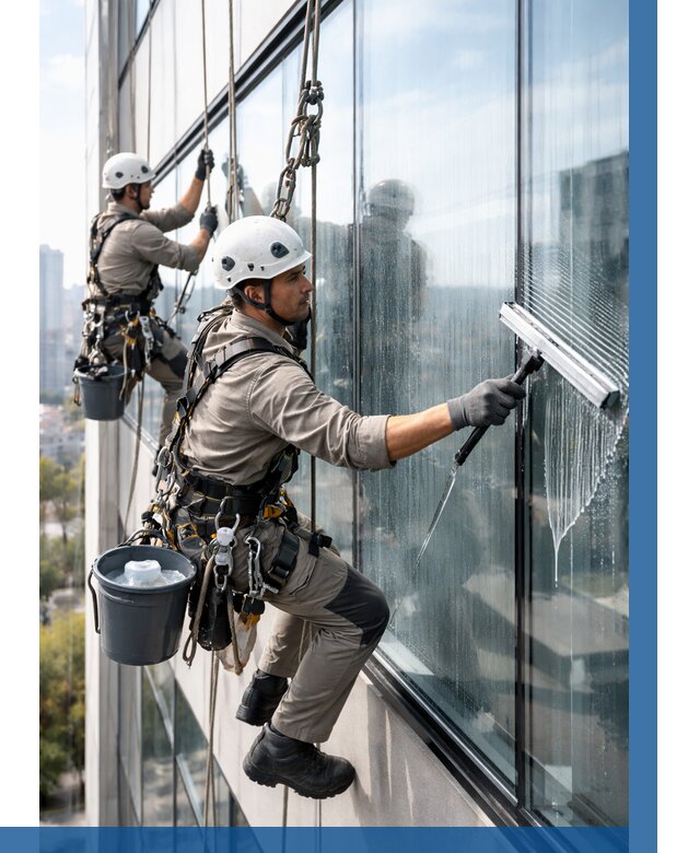 Мойка окон альпинистами в Сарапуле от 4646 р. | ВЫСОТНИК-Срл