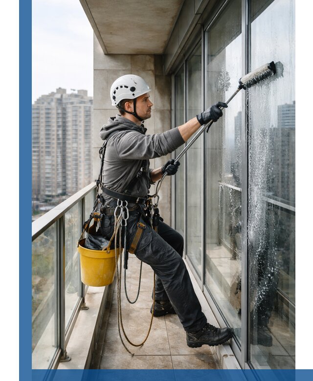 Профессиональная мойка балконного остекления в Сарапуле