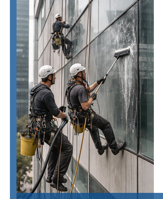Профессиональная высотная мойка фасадов зданий в Сарапуле