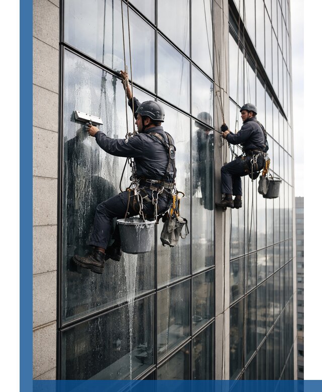 Профессиональная мойка стеклянных фасадов зданий в Сарапуле