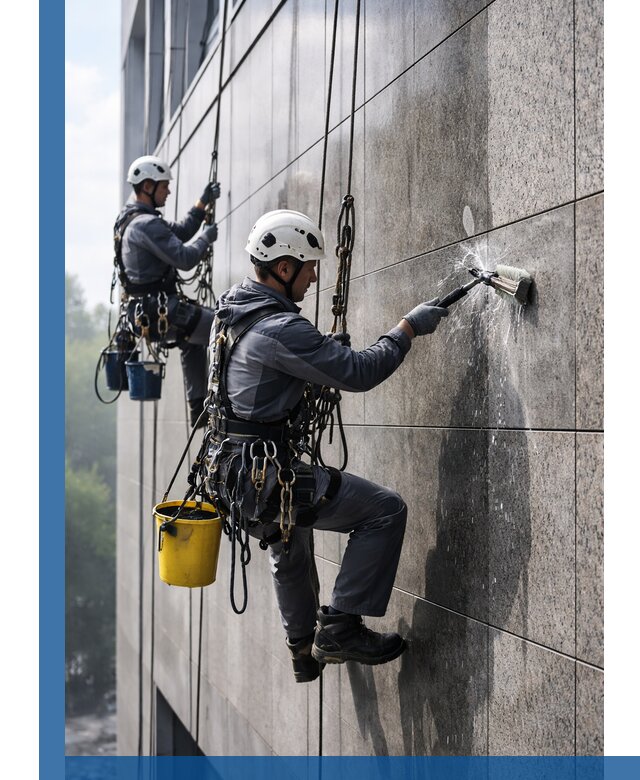 Профессиональная мойка фасада из керамогранита в Сарапуле