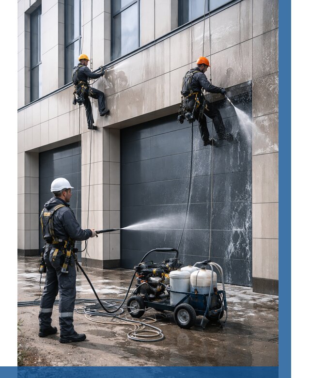 Послестроительная мойка фасада в Сарапуле от 310 р. | ВЫСОТНИК-Срл