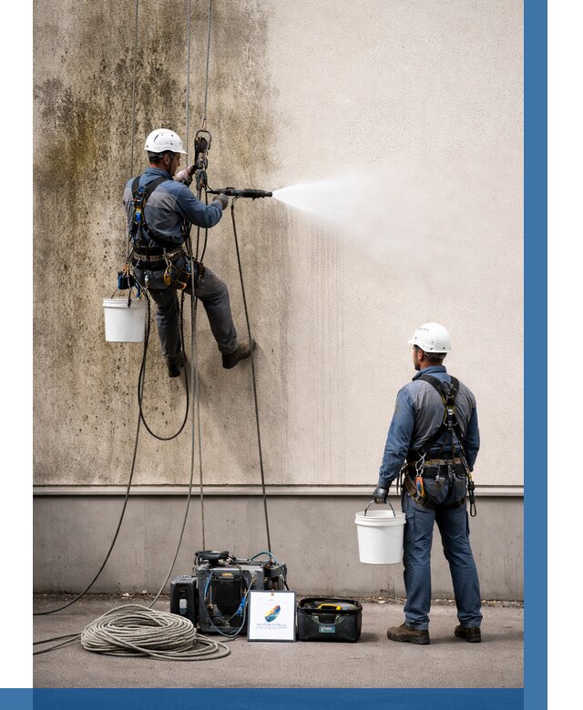 Очистка фасада от плесени в Сарапуле от 310 р. | ВЫСОТНИК-Срл