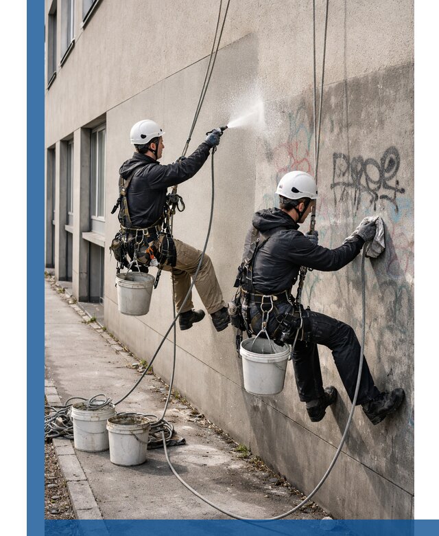 Антиграффити покрытие фасада с защитой от надписей в Сарапуле