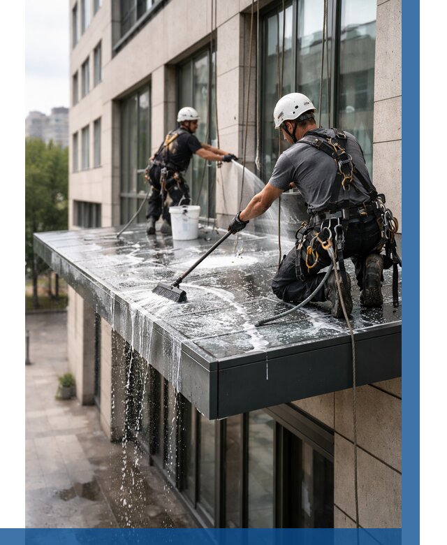 Мойка козырьков и навесов в Сарапуле от 3613 р. | ВЫСОТНИК-Срл