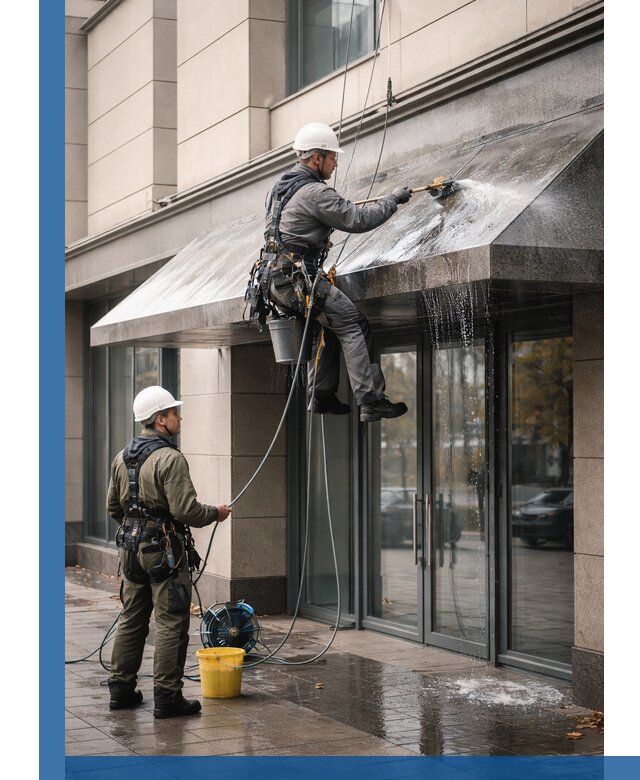 Профессиональная мойка козырьков и навесов в Сарапуле