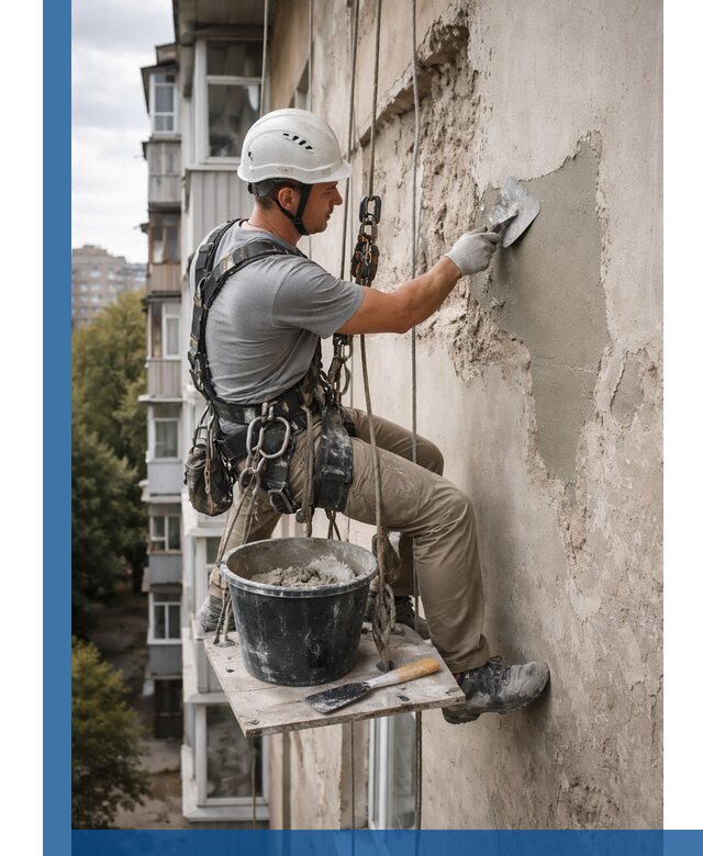 Восстановление фасадной штукатурки в Сарапуле с гарантией качества