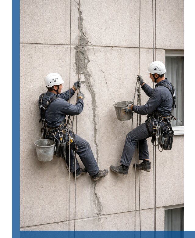 Заделка трещин на фасаде в Сарапуле с гарантийным ремонтом