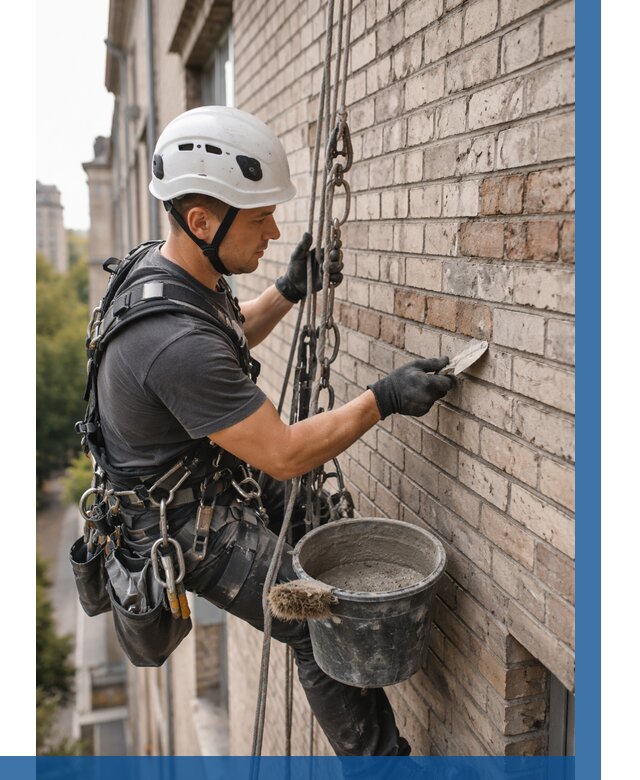 Ремонт кирпичной кладки фасада в Сарапуле от 1858 р. | ВЫСОТНИК-Срл