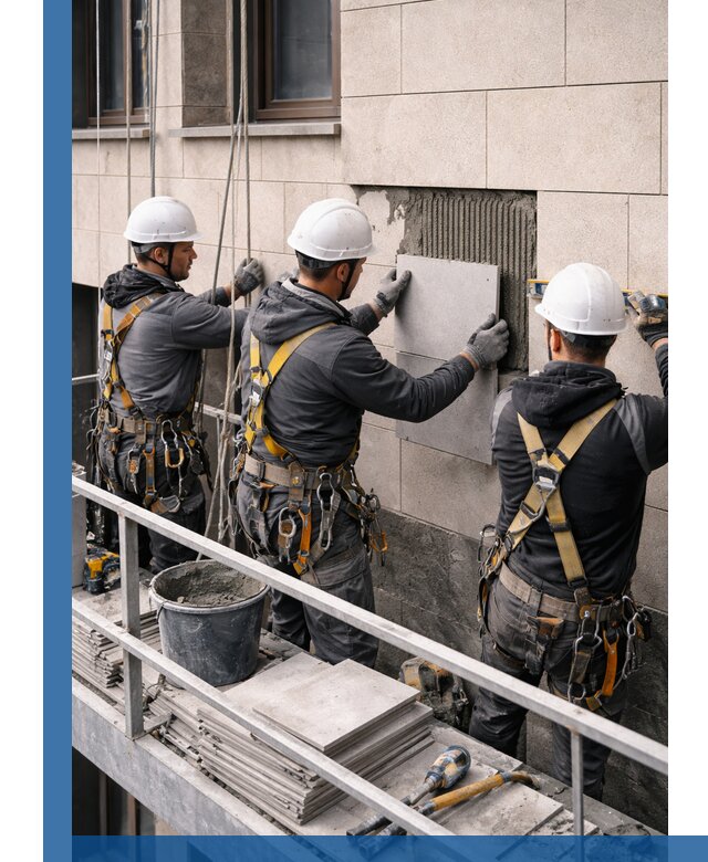 Ремонт облицовки фасада плиткой в Сарапуле с гарантией