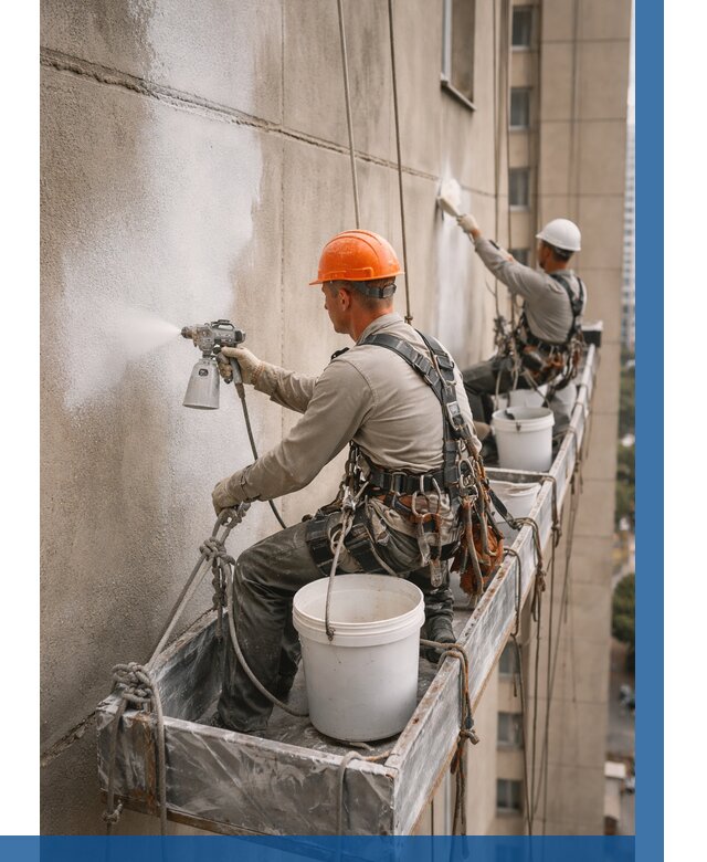 Грунтовка фасада на высоте в Сарапуле от 124 р. | ВЫСОТНИК-Срл