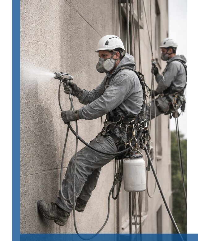 Безвоздушная покраска фасадов зданий в Сарапуле профессионально