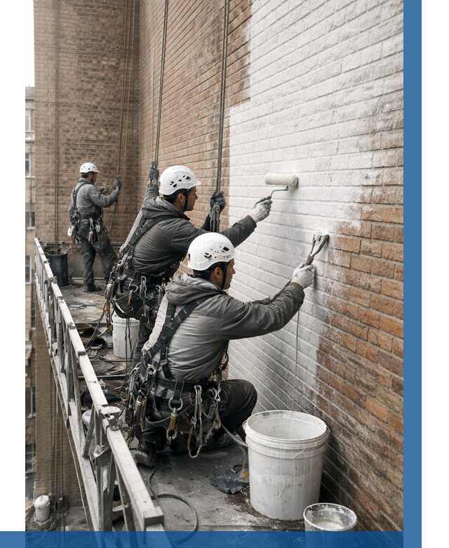 Покраска кирпичного фасада в Сарапуле от 361 р. | ВЫСОТНИК-Срл