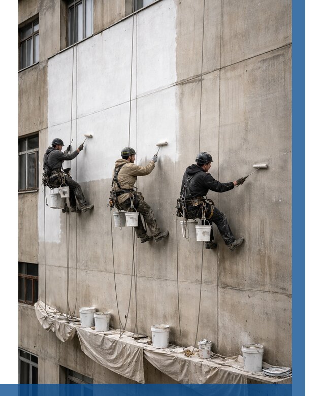 Покраска бетонного фасада в Сарапуле от 361 р за м2 | ВЫСОТНИК-Срл