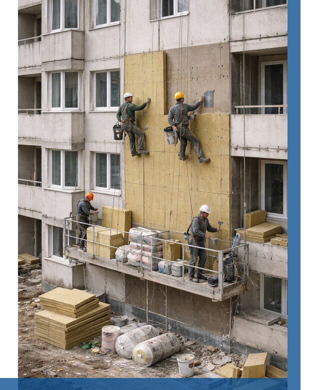 Утепление фасада минватой в Сарапуле от 1549 р. | ВЫСОТНИК-Срл