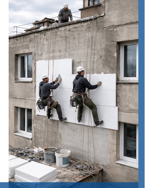 Утепление фасада пенополистиролом в Сарапуле от 1858 р. | ВЫСОТНИК-Срл