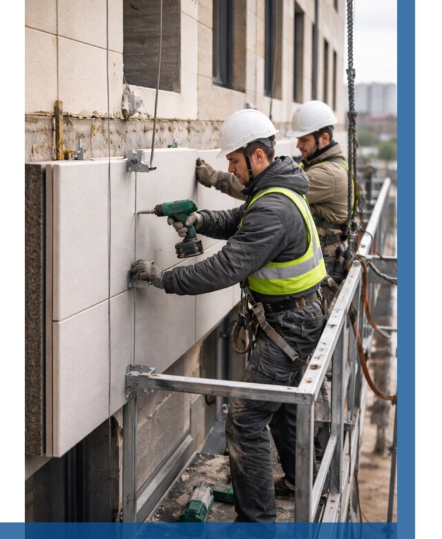 Монтаж фасадных термопанелей в Сарапуле от 1549 р. | ВЫСОТНИК-Срл