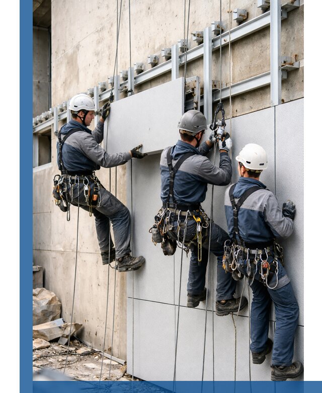 Монтаж вентилируемого фасада в Сарапуле под ключ с гарантией качества