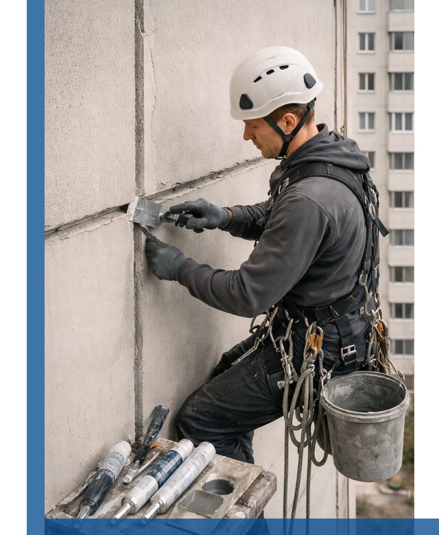Ремонт межпанельных швов в Сарапуле герметизация и восстановление