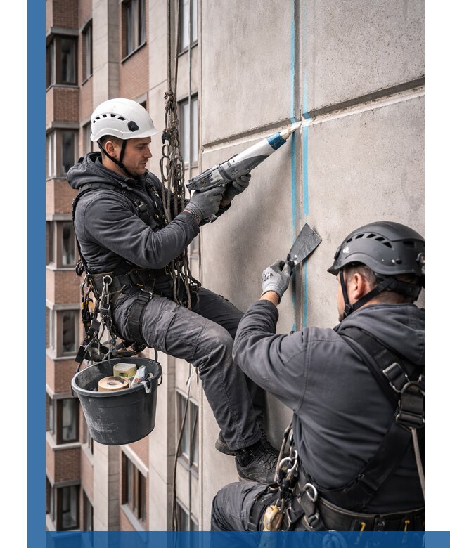 Вторичная герметизация швов фасада и кровли в Сарапуле