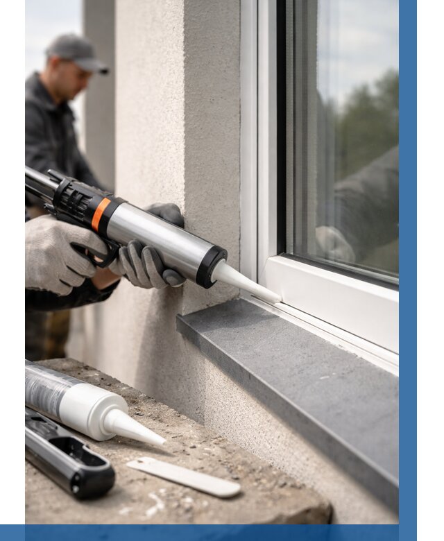 Герметизация монтажных швов окон в Сарапуле от 671 р. | ВЫСОТНИК-Срл