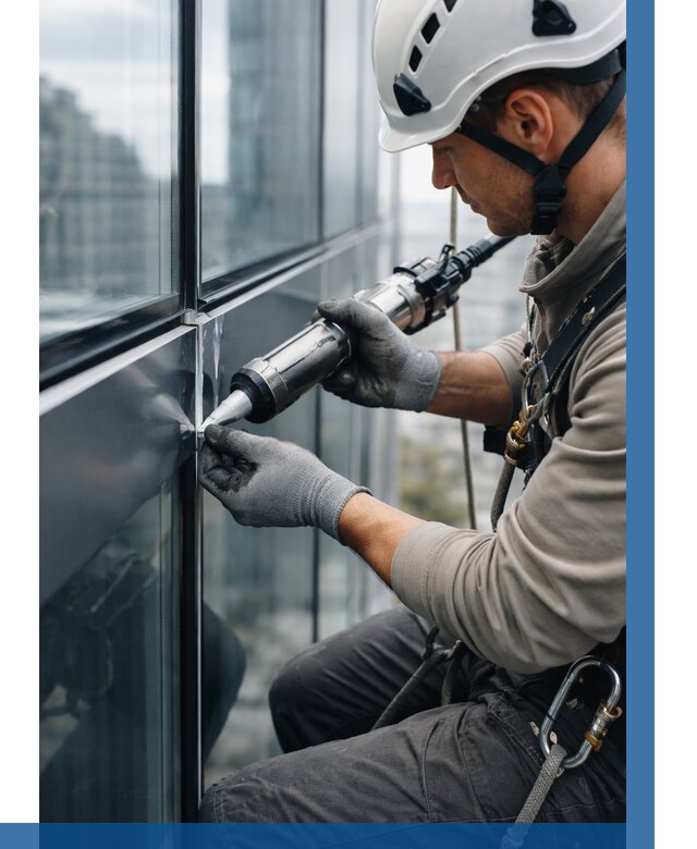 Герметизация стыков витража в Сарапуле от 1239 р. | ВЫСОТНИК-Срл