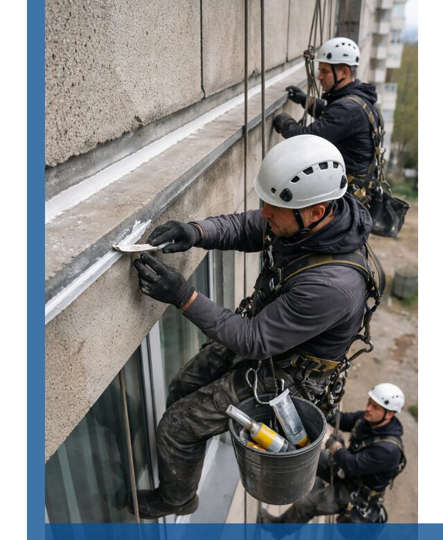 Герметизация примыкания балкона в Сарапуле под ключ с гарантией