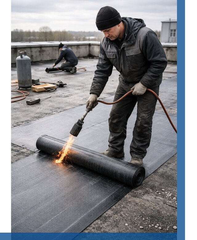 Ремонт наплавляемой кровли в Сарапуле от 723 р. | ВЫСОТНИК-Срл