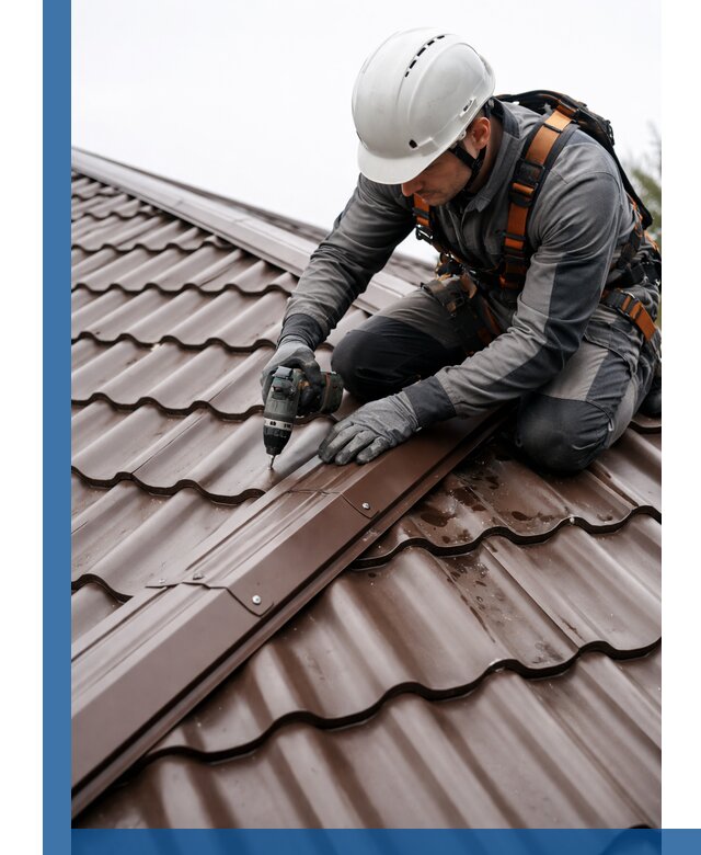 Ремонт металлочерепицы на крыше в Сарапуле профессионально