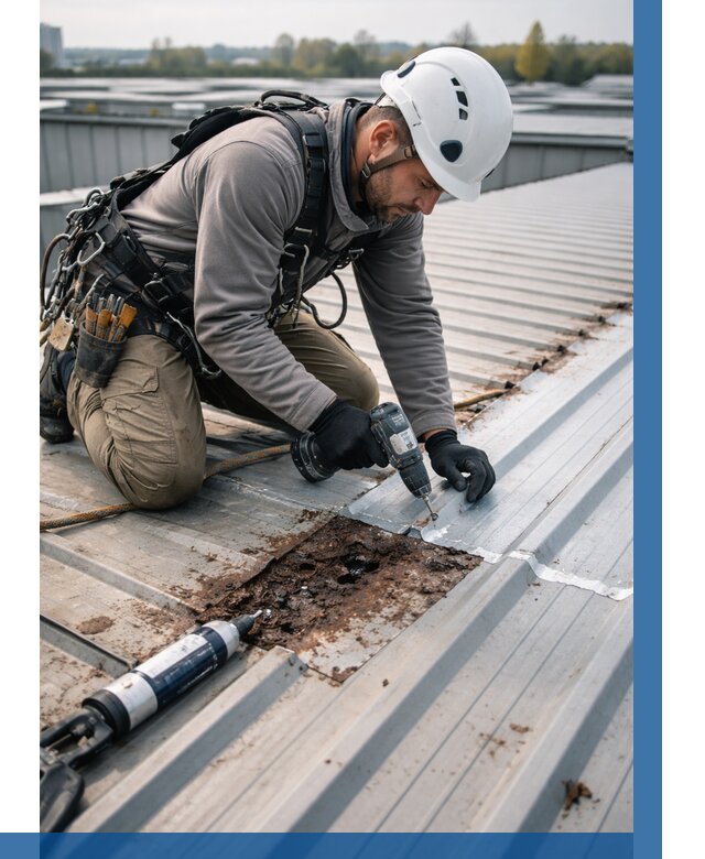 Ремонт профнастила на кровле в Сарапуле от 723 р. | ВЫСОТНИК-Срл