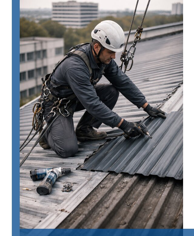 Ремонт профнастила на кровле в Сарапуле, работы под ключ