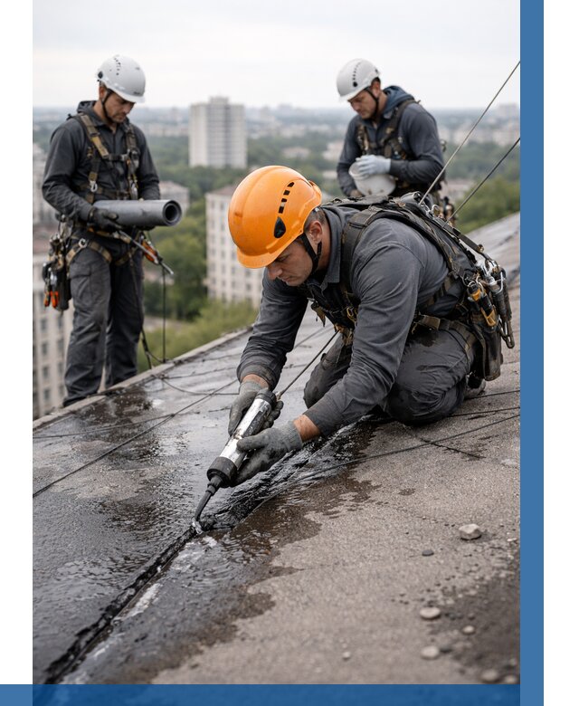 Устранение протечек кровли в Сарапуле от 12389 р. | ВЫСОТНИК-Срл