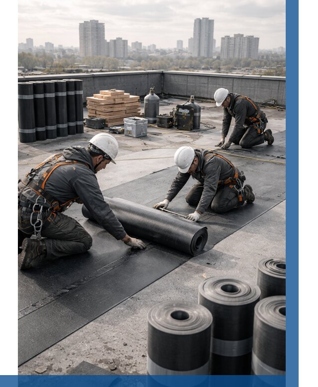 Монтаж мягкой кровли под ключ в Сарапуле от 465 р. | ВЫСОТНИК-Срл