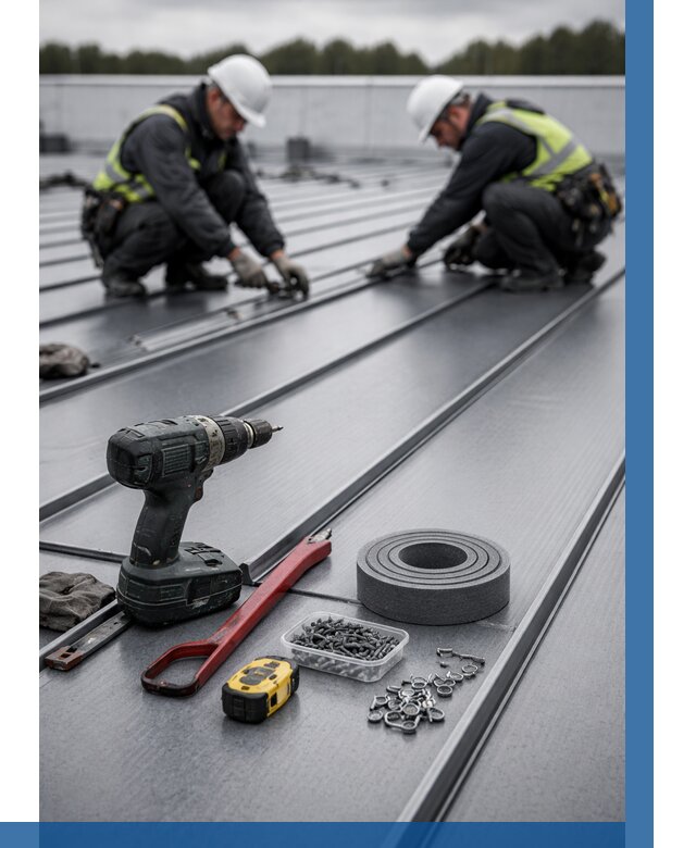 Монтаж фальцевой кровли в Сарапуле от 1858 р. | ВЫСОТНИК-Срл