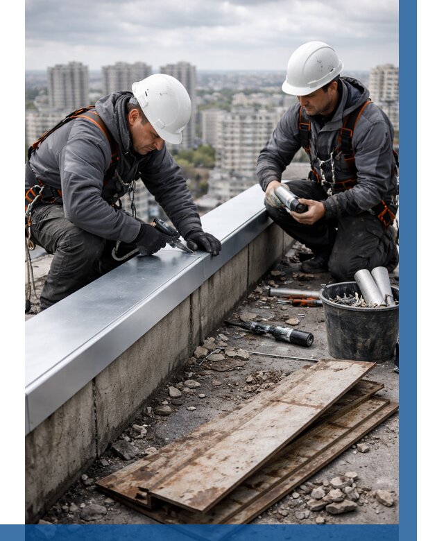 Замена парапетных крышек под ключ в Сарапуле от 1239 р. | ВЫСОТНИК-Срл