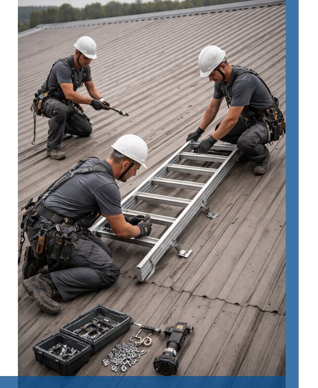 Монтаж кровельной лестницы в Сарапуле от 4646 р. | ВЫСОТНИК-Срл