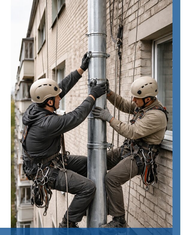 Замена водосточных труб в Сарапуле от 6711 р. | ВЫСОТНИК-Срл