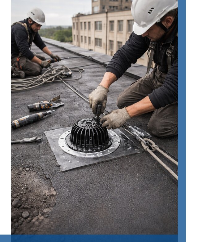 Установка водосточных воронок в Сарапуле цена от 3613 р. | ВЫСОТНИК-Срл