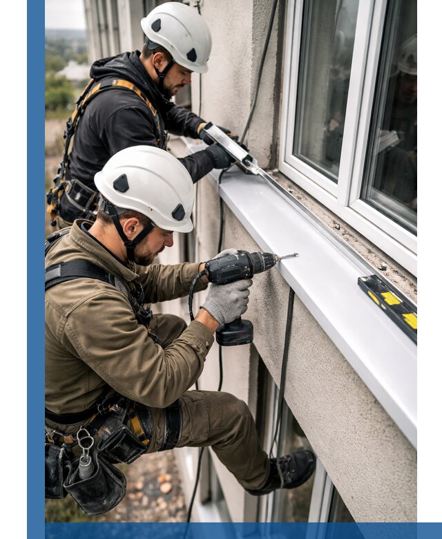 Профессиональный монтаж оконных отливов и отведения воды в Сарапуле