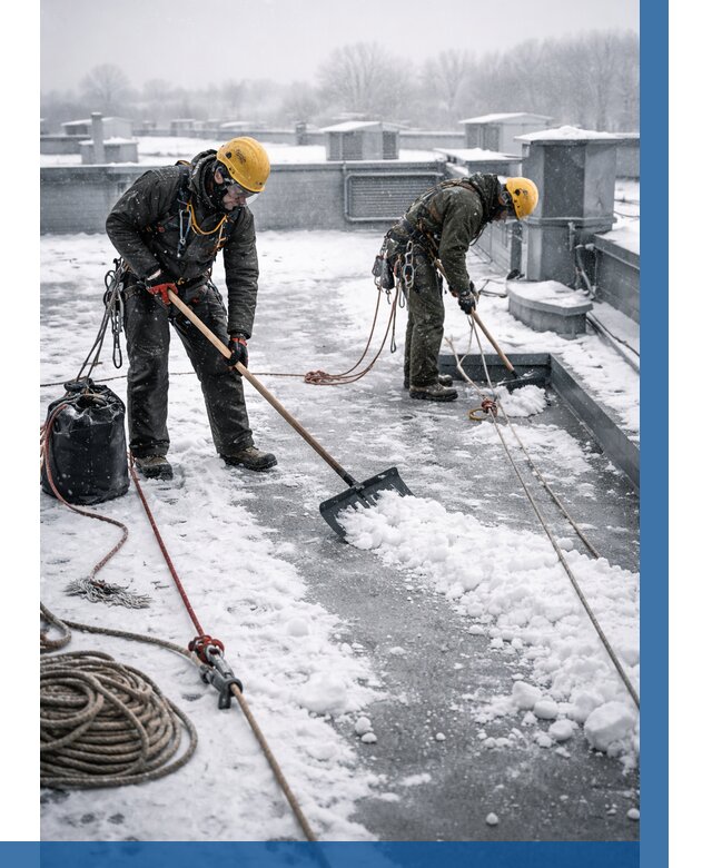 Очистка крыши от снега в Сарапуле от 7743 р. | ВЫСОТНИК-Срл