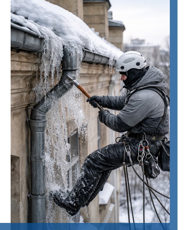 Очистка водостоков от льда в Сарапуле от 3613 р. | ВЫСОТНИК-Срл