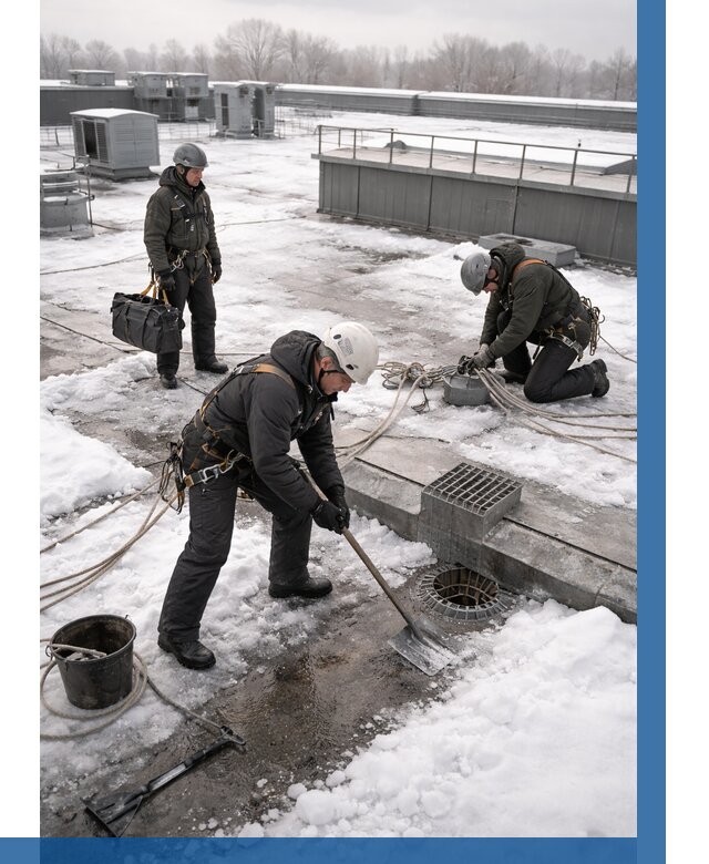 Абонентское обслуживание кровли зимой в Сарапуле от 8259 р. | ВЫСОТНИК-Срл