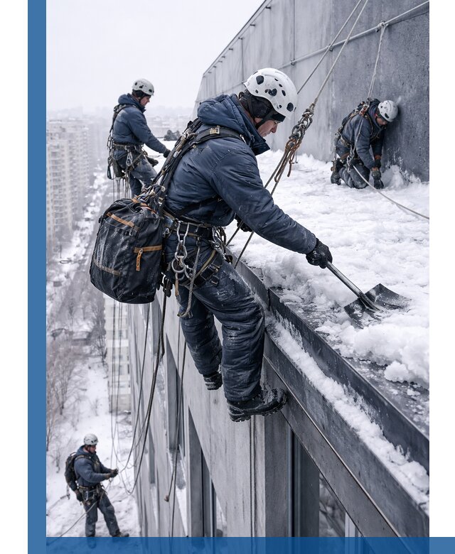 Абонентское обслуживание кровли зимой в Сарапуле регулярный уход