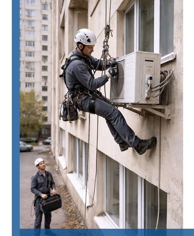 Демонтаж внешнего блока кондиционера в Сарапуле профессионально