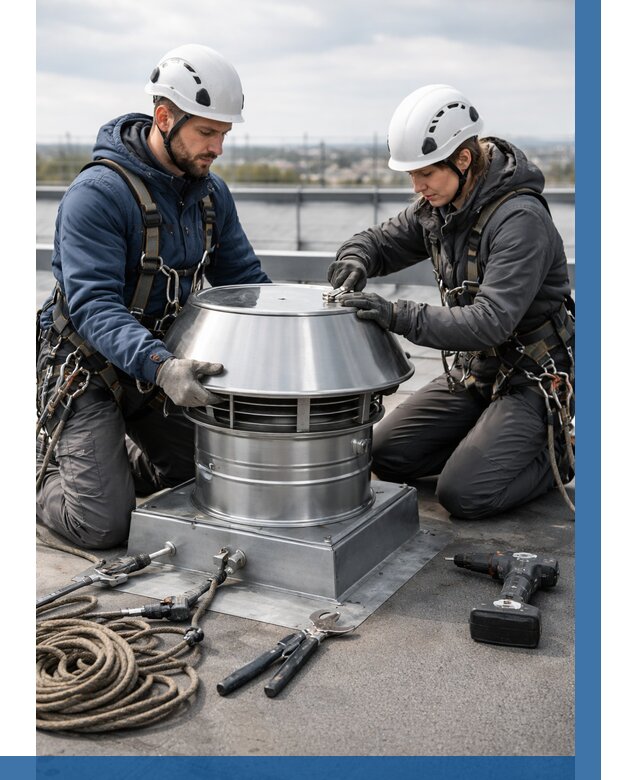 Установка дефлекторов на кровле в Сарапуле от 4646 р. | ВЫСОТНИК-Срл