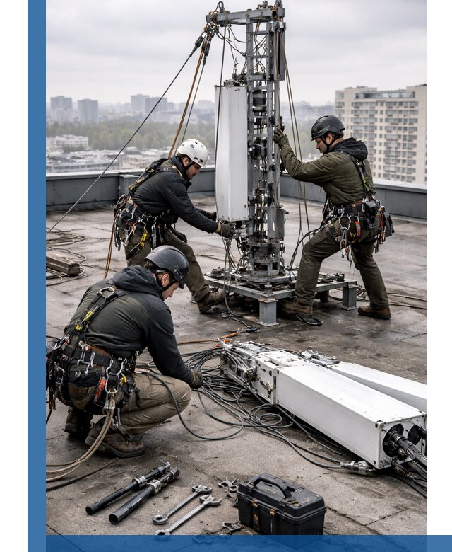 Демонтаж антенн на крыше зданий в Сарапуле с гарантией