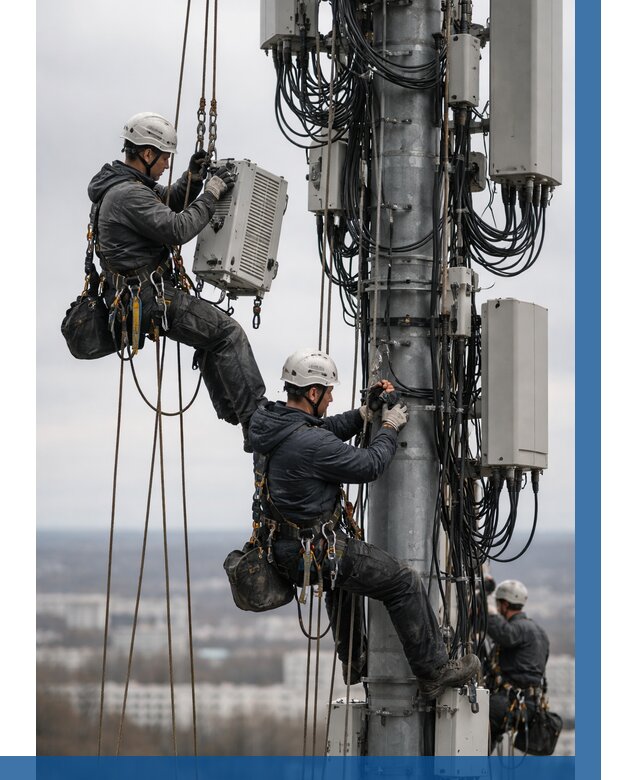 Монтаж оборудования связи на мачте в Сарапуле от 7743 р. | ВЫСОТНИК-Срл