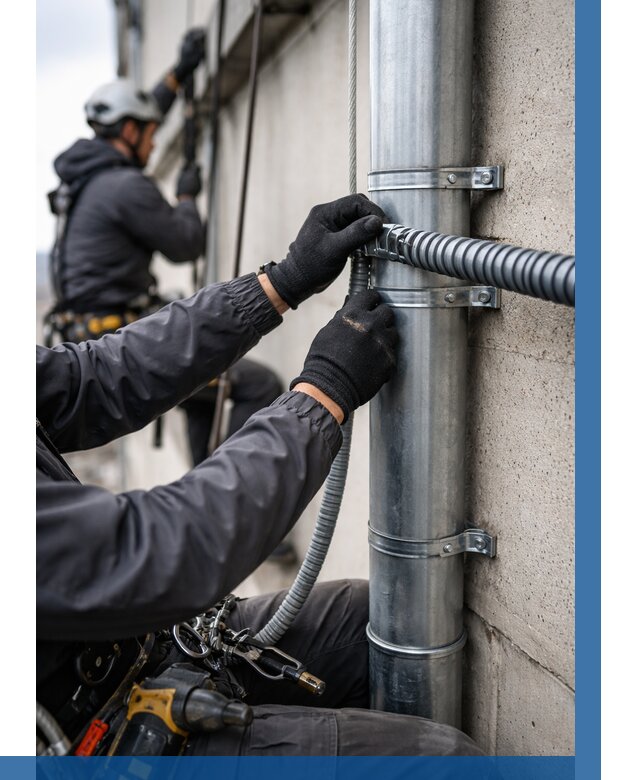 Монтаж гофры для кабеля в Сарапуле от 310 р. | ВЫСОТНИК-Срл