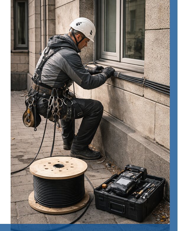 Прокладка оптоволоконного кабеля в Сарапуле от 826 р. | ВЫСОТНИК-Срл