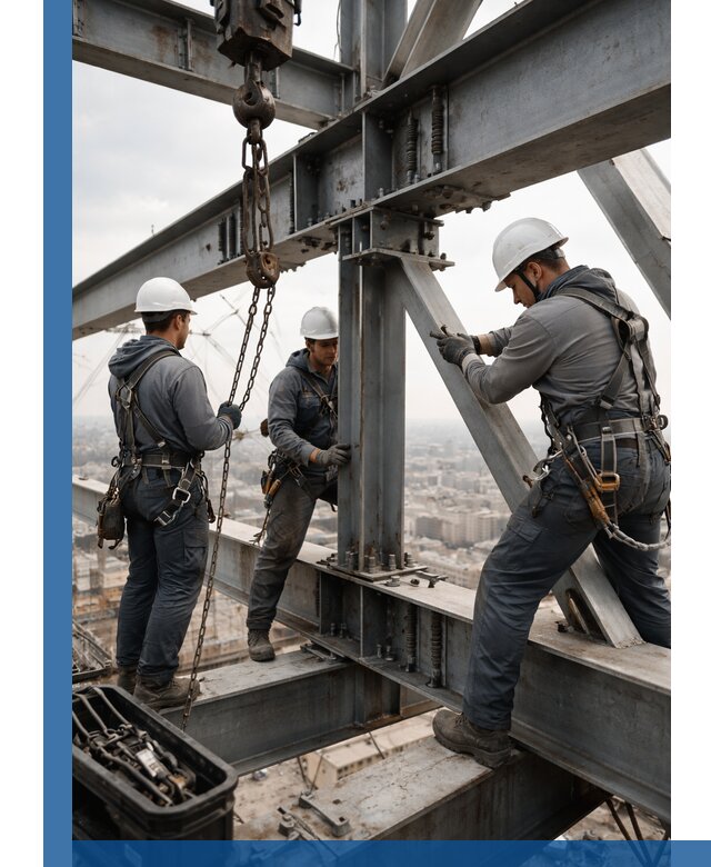 Профессиональный монтаж металлоконструкций на высоте в Сарапуле